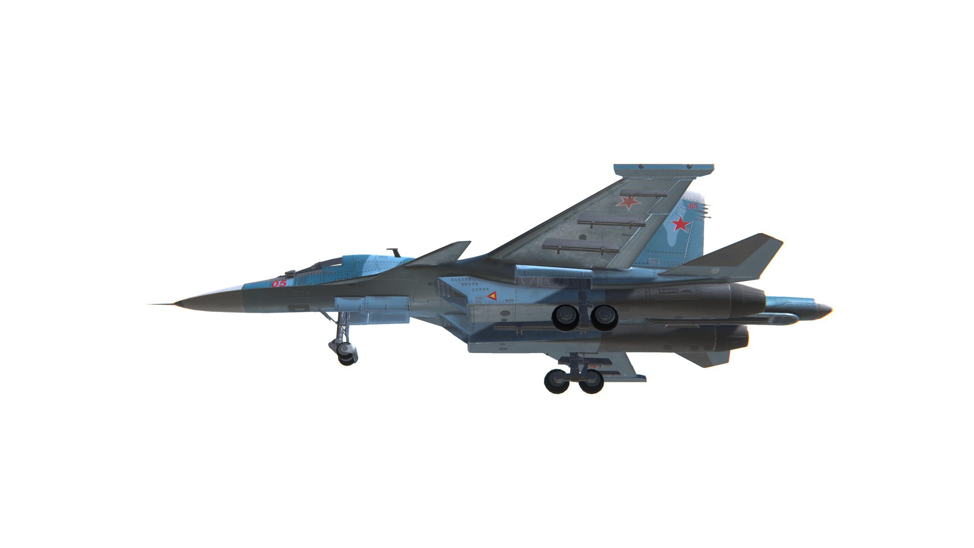 3D SU-34 Fullback Jet Fighter Aircraft Low-poly 3D model https://p.turbosquid.com/ts-thumb/eH/fCzT9a/Mh/screenshot89/jpg/1633940892/1920x1080/fit_q87/dbbf420a48438c7b83eb14a419088a36e48f2267/screenshot89.jpg