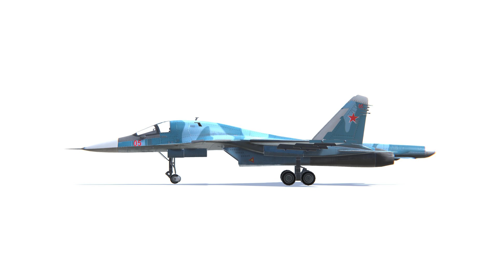 3D SU-34 Fullback Jet Fighter Aircraft Low-poly 3D model https://p.turbosquid.com/ts-thumb/eH/fCzT9a/RM/screenshot93/jpg/1633940889/1920x1080/fit_q87/e0bb49a4ca4f8245241c46fa1e6bda9c5dbbac3e/screenshot93.jpg