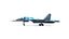 SU-34 Fullback Jet Fighter Aircraft Low-poly 3D model