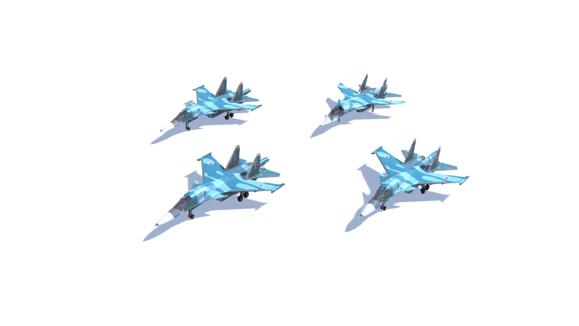 3D SU-34 Fullback Jet Fighter Aircraft Low-poly 3D model https://p.turbosquid.com/ts-thumb/eH/fCzT9a/yZ/screenshot96/jpg/1633940889/1920x1080/fit_q87/e576dd4f82755ac18f17688c5c354f8b2e85c72d/screenshot96.jpg