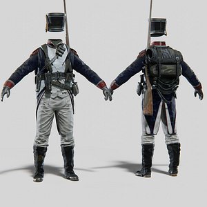 Soldier Napoleon Infantry Rigged