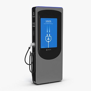 electric car charging station 3D model