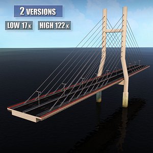 suspended bridge 3d 3ds