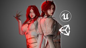 3D Demon Girl - GameReady