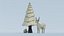 3D LOW POLY DEER AND TREE model