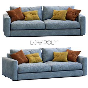 Sofa Simple Low-poly 3D model model