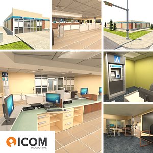 Large Bank Branch (Exterior and Interior)