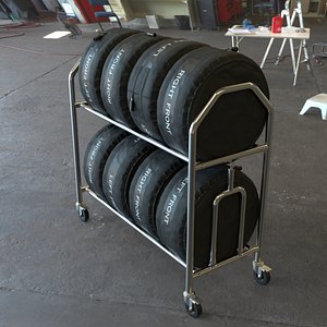 Trolley with Tire heating blankets 2