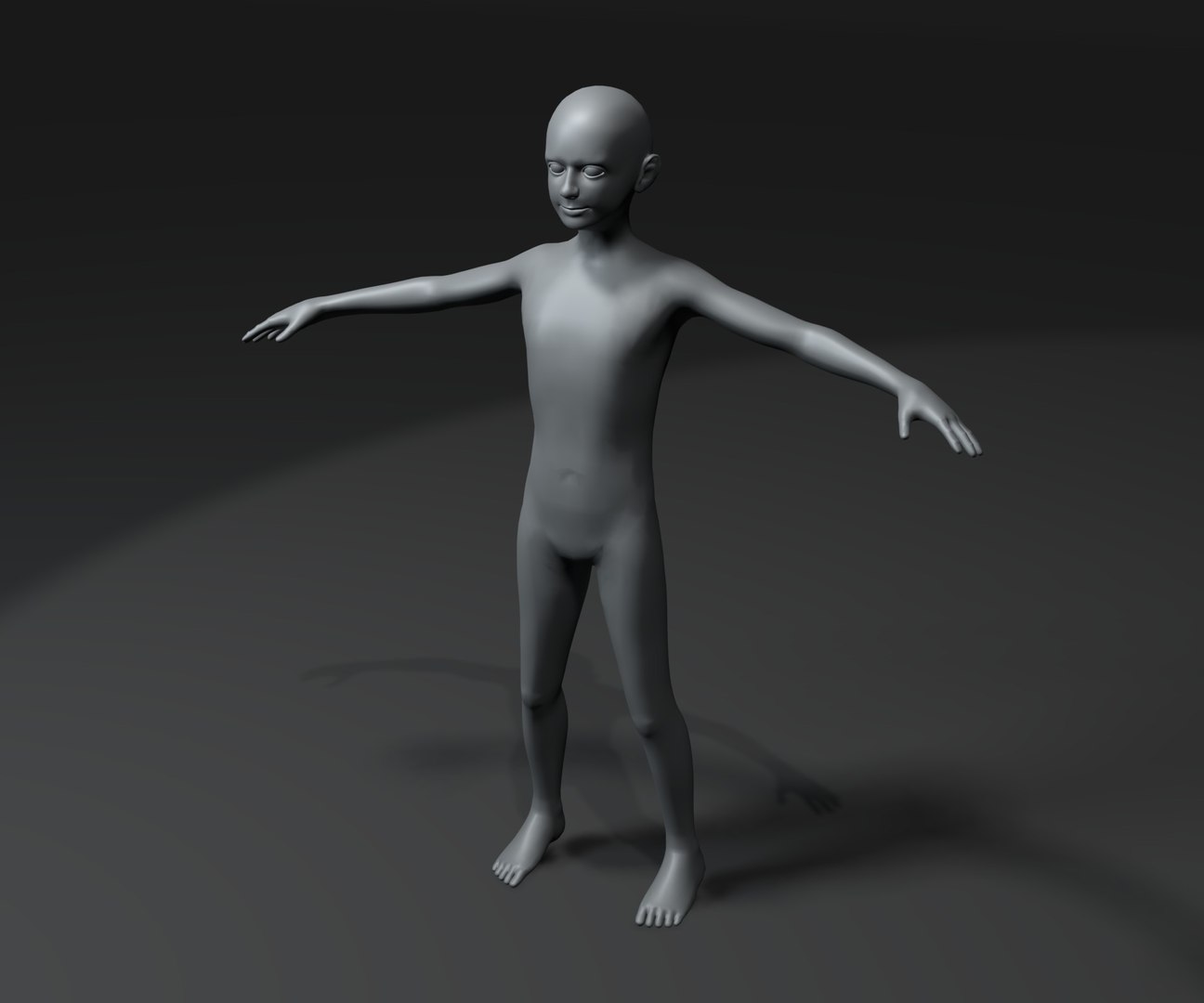 Boy Kid Body Base Mesh Animated And Rigged 3D Model 20k Polygons 3D ...