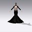 Dress black color fish tail skirt back belt modern look