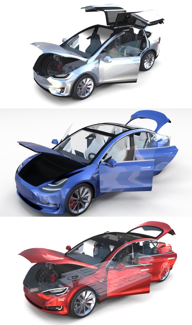 Tesla S X 3 3D Model - TurboSquid 1211245