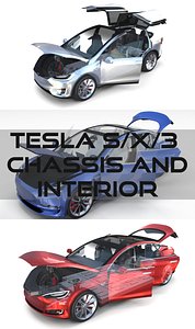 tesla s x 3 3D model
