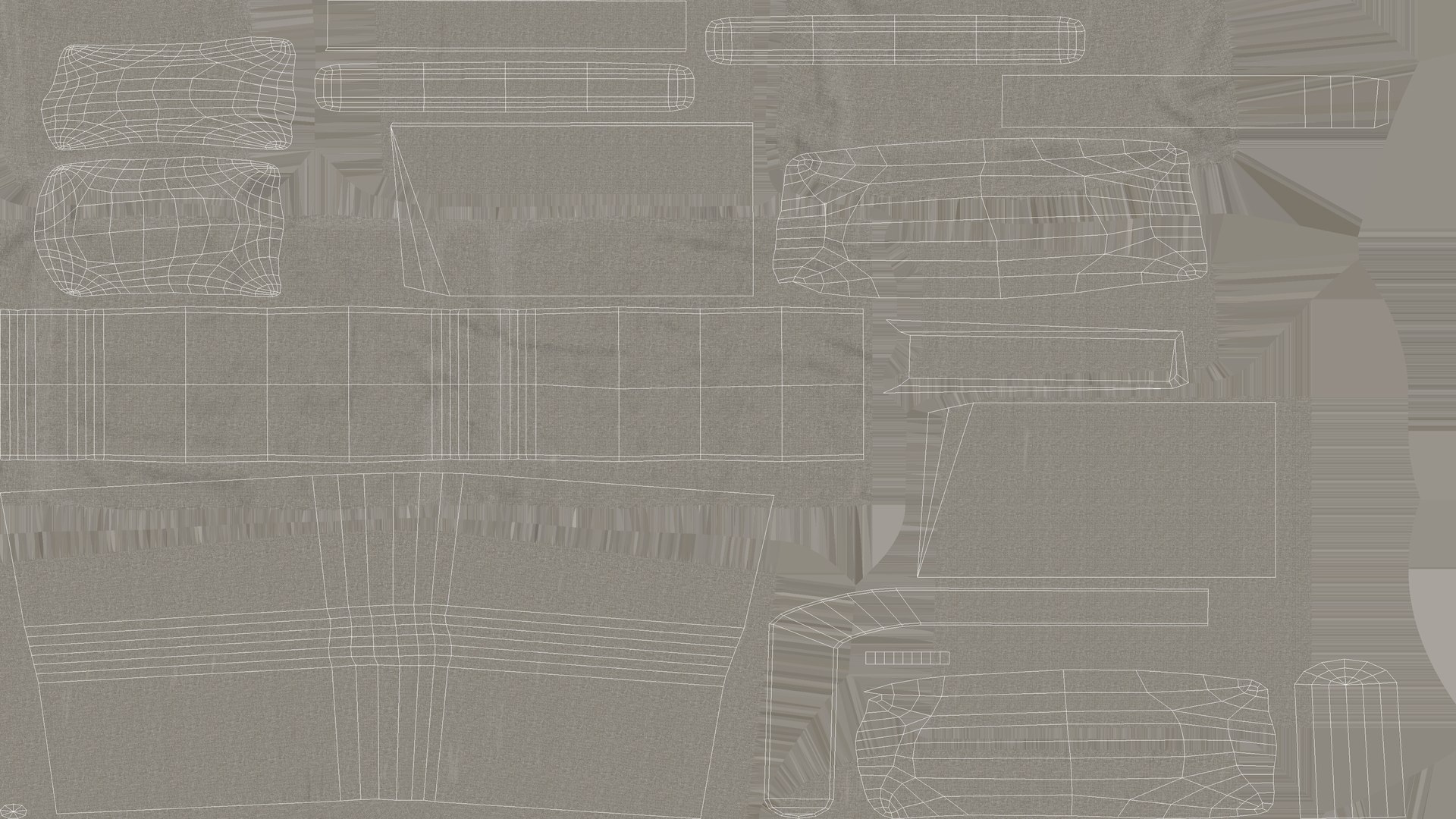 Sofa lowpoly model TurboSquid 1957362