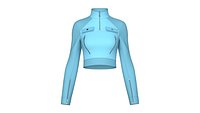 Girls Raglan Long Sleeve Tactical Crop Jacket