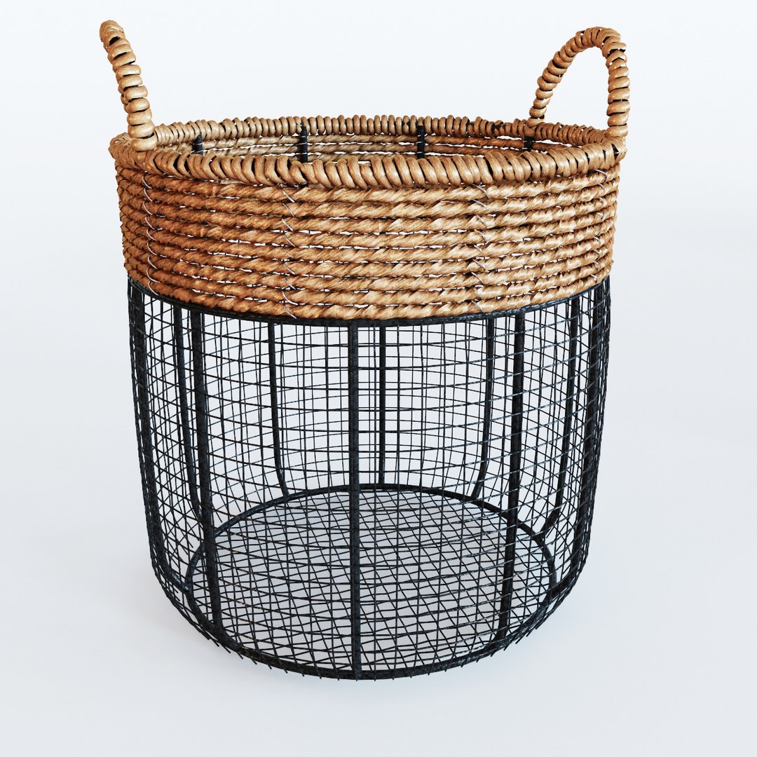 3d Iron Seagrass Baskets Model