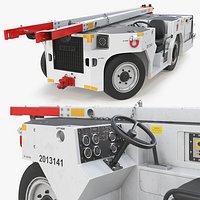 Schopf Long Naval Aircraft Tow Tractor Rigged for Cinema 4D