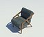3D Mid-Century Modern Armchair