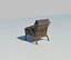 3D Mid-Century Modern Armchair