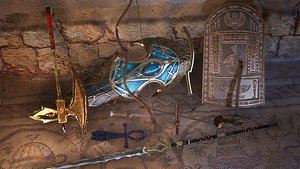 3D model Egyptian Weapons 10 Assets