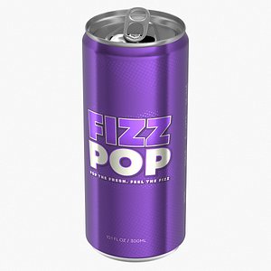 Open Sleek Soda Can 300ml V2 3D