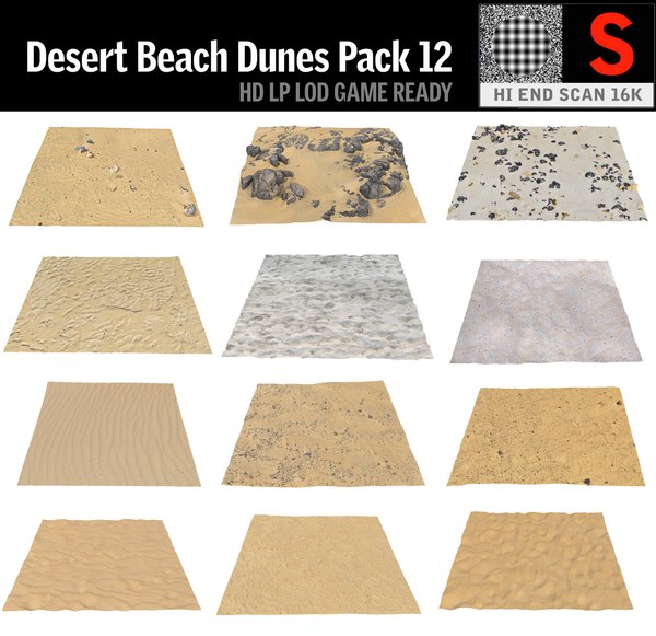 desert dunes beach ground 3D model