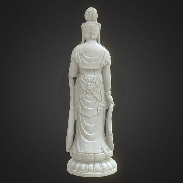 大理石観音像3Dモデル - TurboSquid 1087476