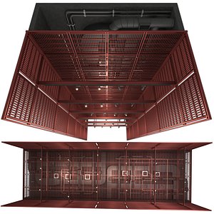 3D Industrial Ceiling 03-3D Model