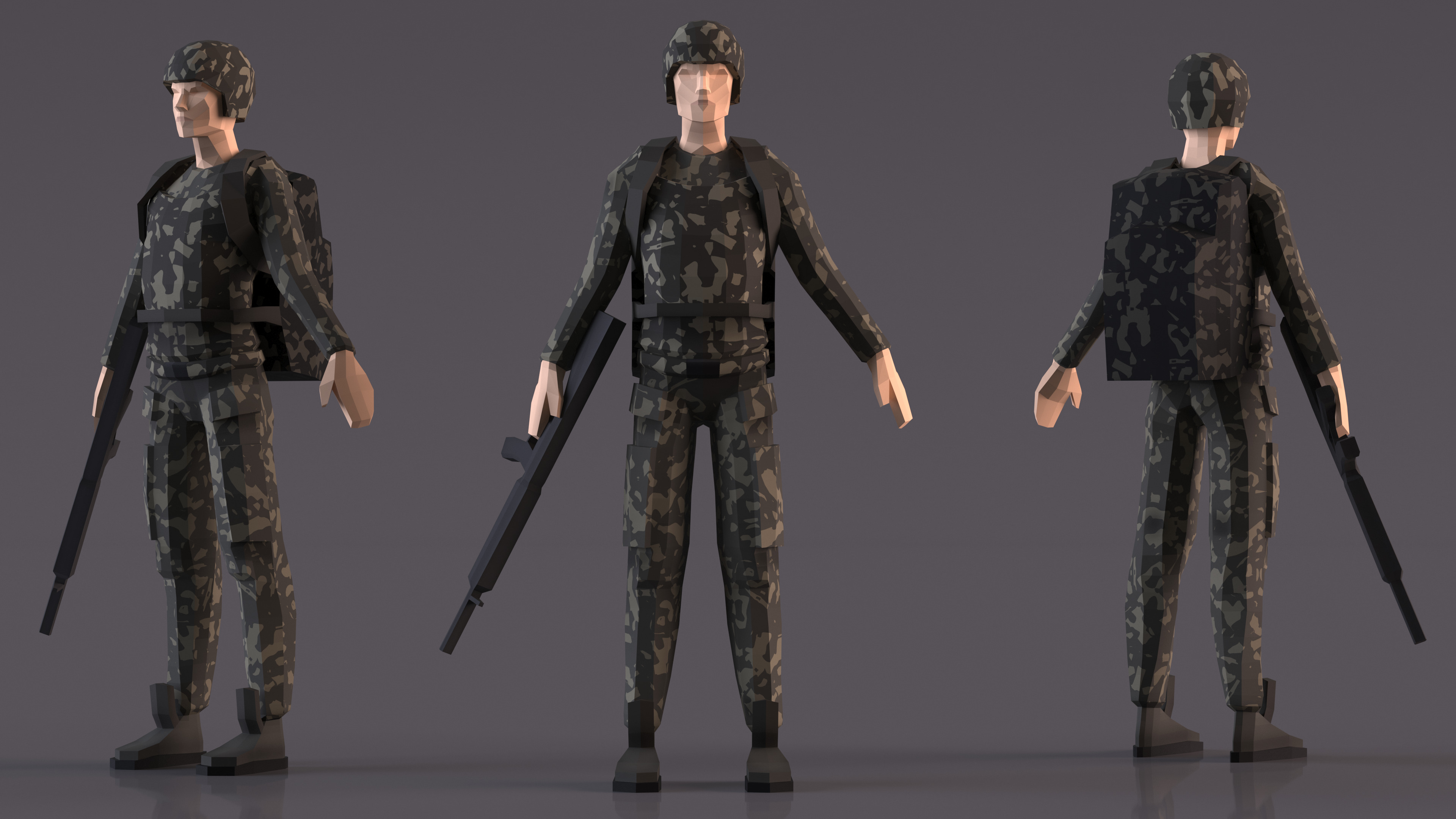 modelo 3d Colección de personajes Rigged Low Poly 2 - TurboSquid 2220901