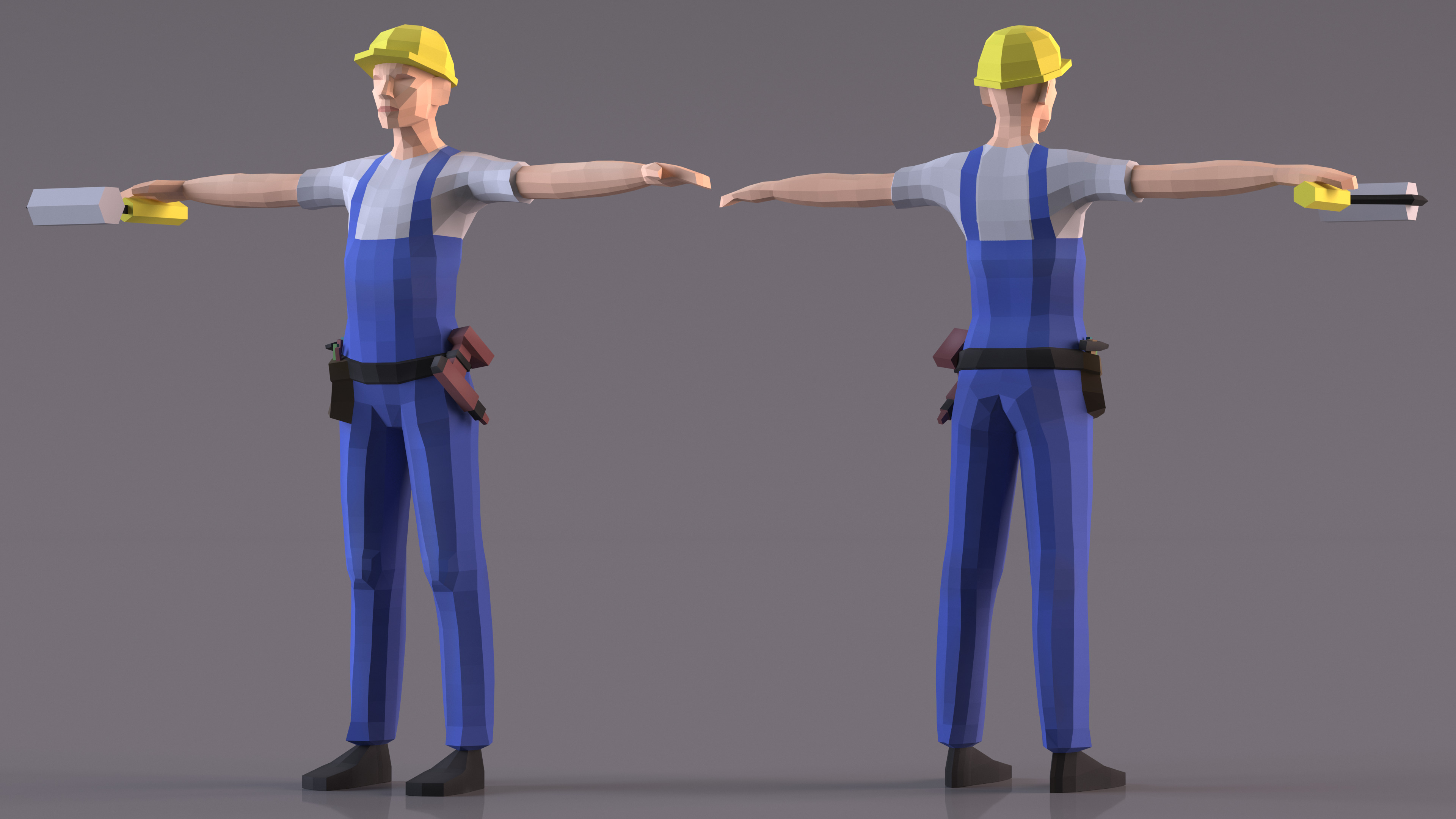 modelo 3d Colección de personajes Rigged Low Poly 2 - TurboSquid 2220901