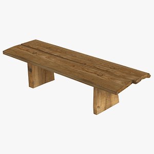 3D model Sculpted Massive Dining Table