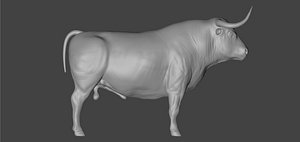 Bull sculpt base pose 3D model