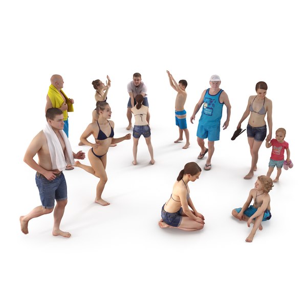 beach people 3D model