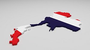 thailand flag 3d model