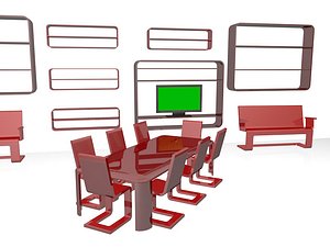 Minimal Design Furniture Set and Led TV