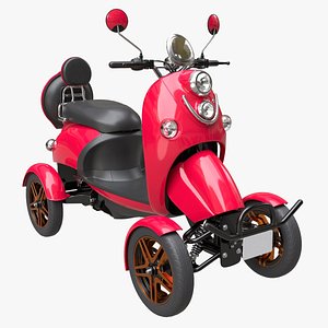 Electric Mobility Scooter 4 Wheeled 3D model