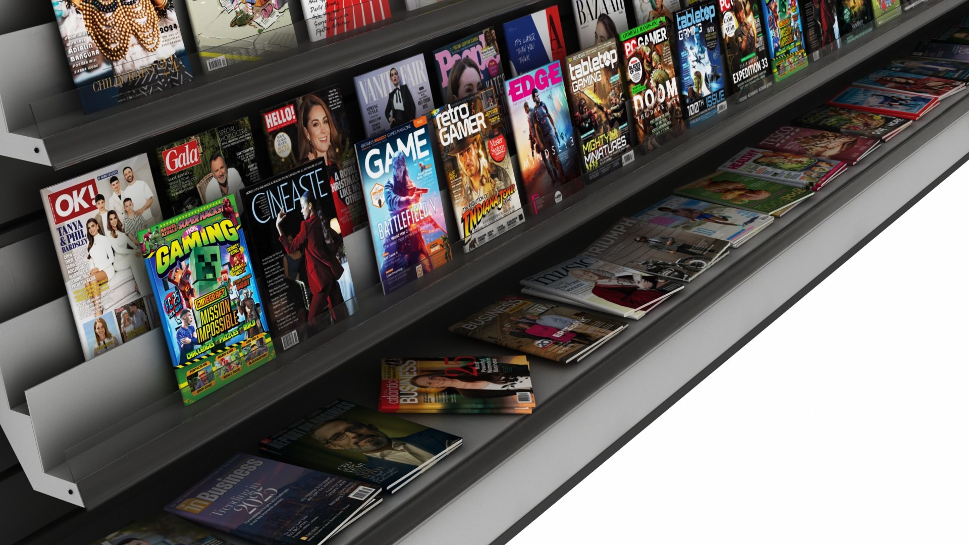 Magazines And Books Rack 3D model https://p.turbosquid.com/ts-thumb/eI/jFSgnw/GL/magazinesrack4/jpg/1747884511/1920x1080/fit_q87/733a9732d1484a82e305b55372273532caea78e9/magazinesrack4.jpg