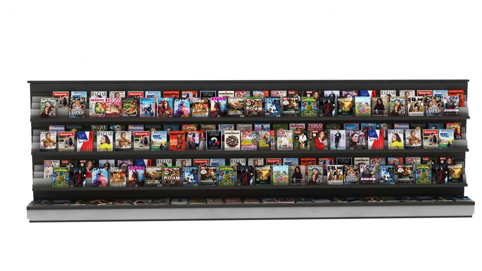 Magazines And Books Rack 3D model https://p.turbosquid.com/ts-thumb/eI/jFSgnw/b1/magazinesrack3/jpg/1747884510/1920x1080/fit_q87/a423140a998f03f55ef8f01193caef29c9324662/magazinesrack3.jpg