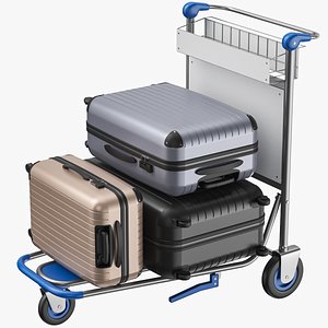 Airport Trolley Set 3D