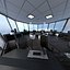 Extérieur et intérieur de la tour de contrôle de l'aéroport