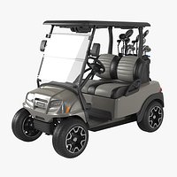Golf Car With Clubs