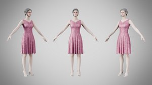 Dress 36 Dusty Rose Velvet With Design model