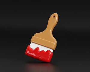 3D Paint Brush model