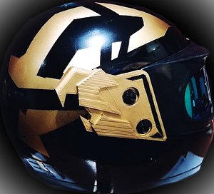 3D motorcycle helmet sides