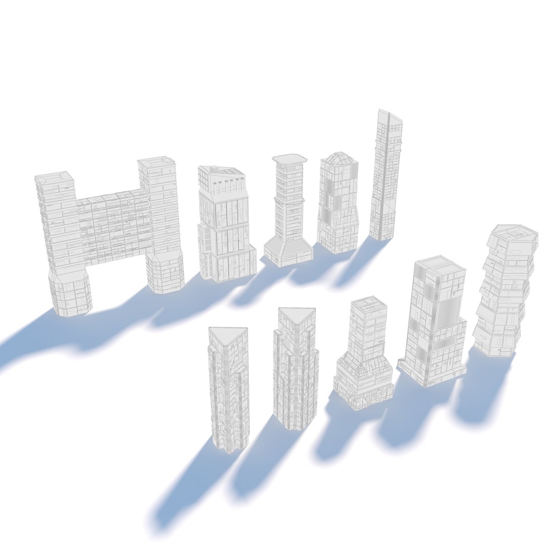3D Sci-fi buildings set https://p.turbosquid.com/ts-thumb/eI/y26Vmh/ej/scifi_buildings_01_26/jpg/1655241166/1920x1080/fit_q87/b18f7f41218b27bf7de862b4b7852e1f73d11f76/scifi_buildings_01_26.jpg