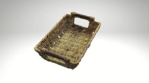 Bamboo Bread Pan Natural Baking Tray 3D Model