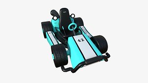Cartoon Kart I10 Light Blue - Vehicle Racing Design
