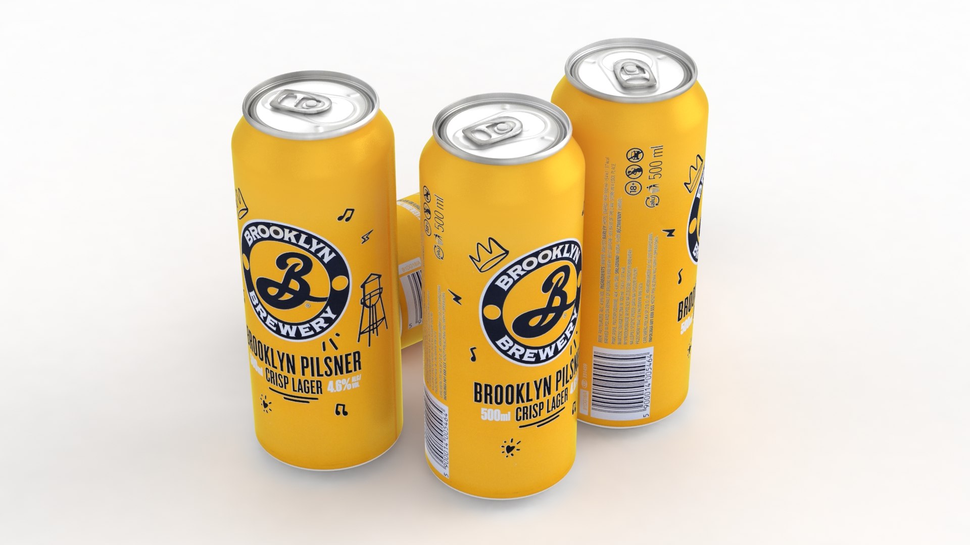 Beer Can Brooklyn Brewery Brooklyn Pilsner Crisp Lager 500ml 2023 3D Model TurboSquid 2009790