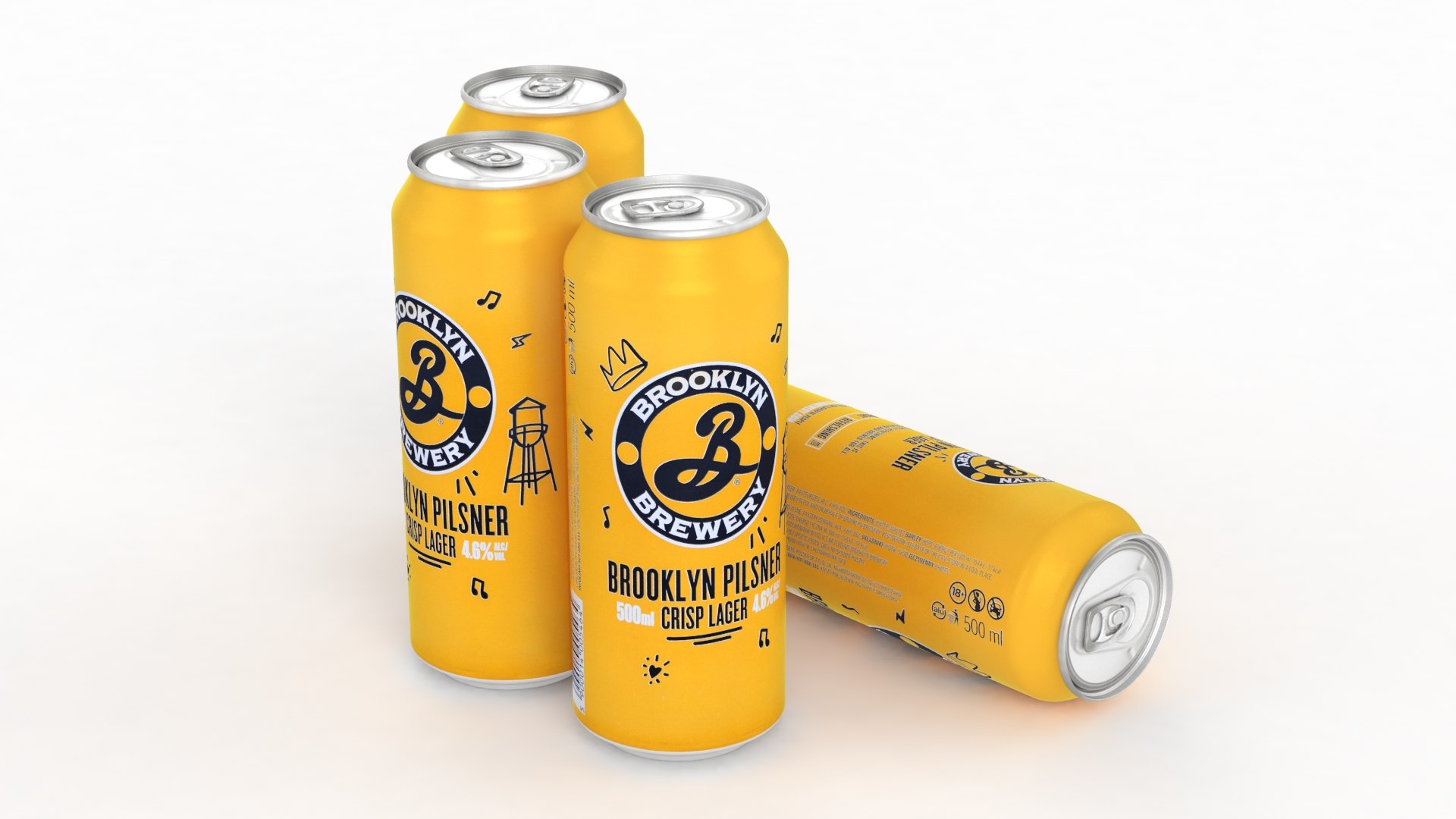 Beer Can Brooklyn Brewery Brooklyn Pilsner Crisp Lager 500ml 2023 3D