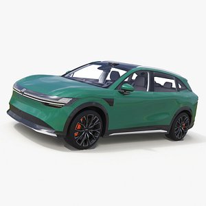 3D Zeekr 7X Modern Emerald Green Crossover model