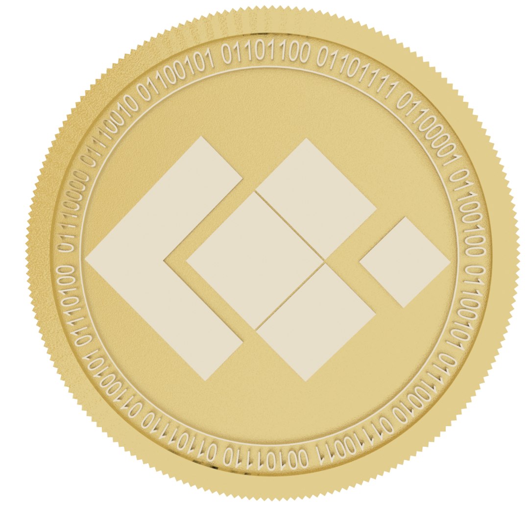 3D blocktrade gold coin model - TurboSquid 1594121